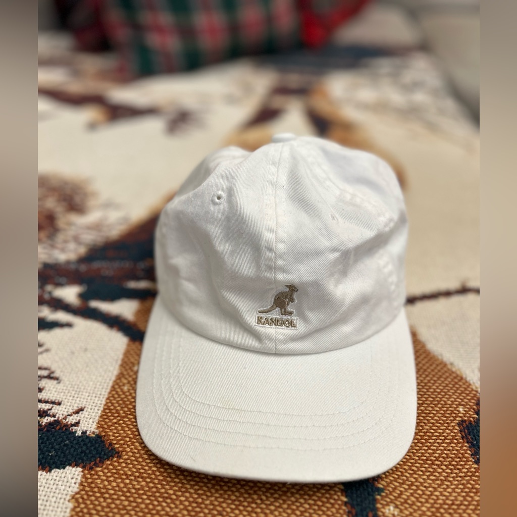 Kangol Washed Baseball Adjustable Cap White
